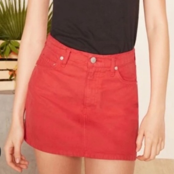 Reformation Cherry Becca Skirt Size 26 Style LY224 - Picture 1 of 6